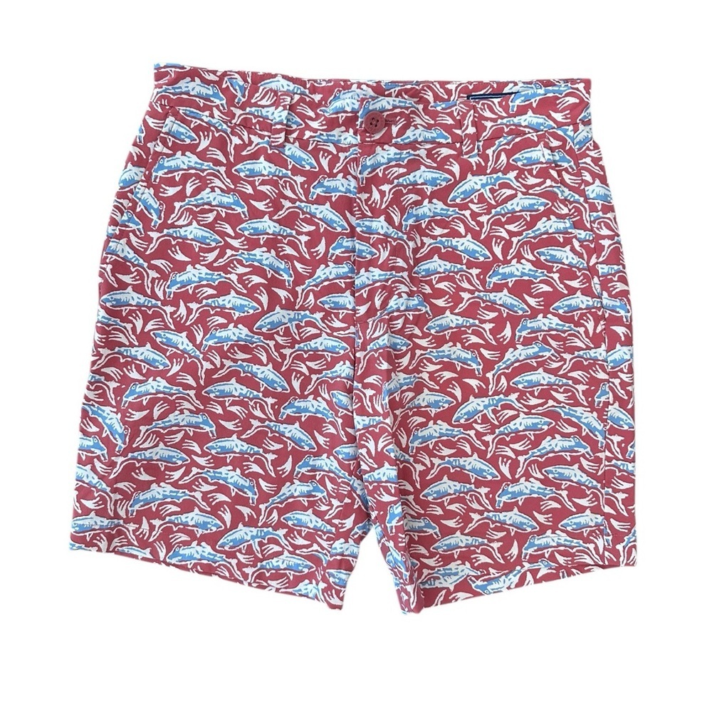 Vineyard Vines Shark Batik Performance Breaker Shorts Size 30 NWOT